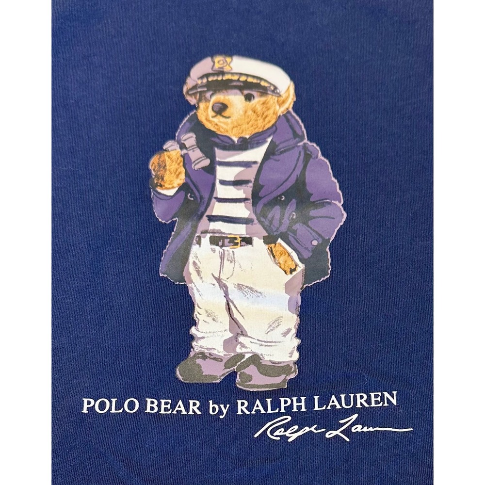 Polo Bear by Ralph Lauren Baby Toddler Shirt Nautical Navy Blue 9M Sailor